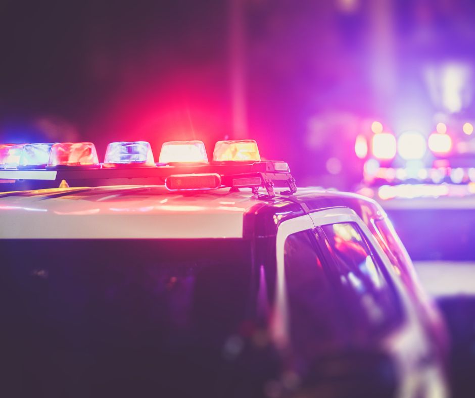 The case of the wrong guy image of police lights