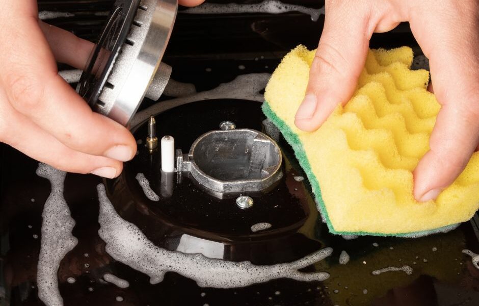 Cleaning the stove for Schedule appliance maintenance for spring cleaning